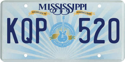 MS license plate KQP520