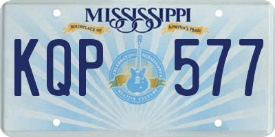 MS license plate KQP577