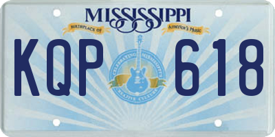 MS license plate KQP618