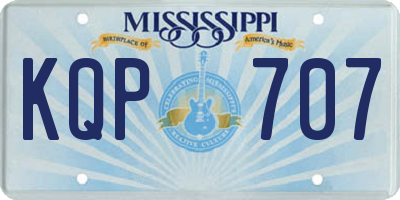 MS license plate KQP707