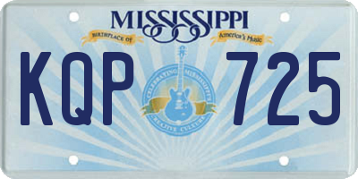 MS license plate KQP725