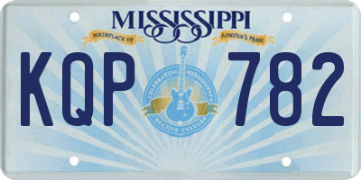MS license plate KQP782