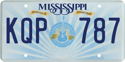 MS license plate KQP787