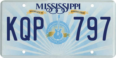 MS license plate KQP797