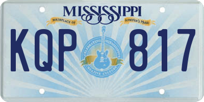 MS license plate KQP817