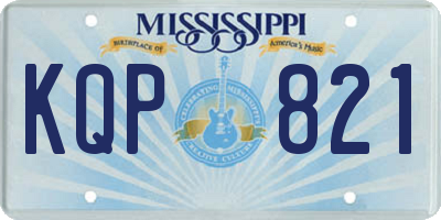 MS license plate KQP821