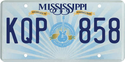 MS license plate KQP858