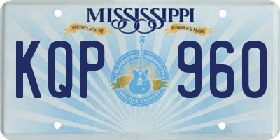 MS license plate KQP960