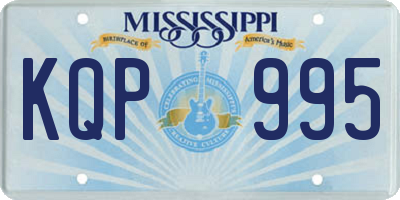 MS license plate KQP995