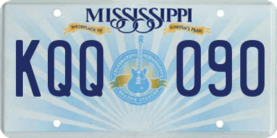 MS license plate KQQ090