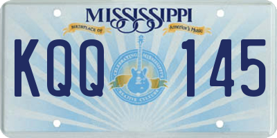 MS license plate KQQ145