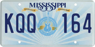 MS license plate KQQ164