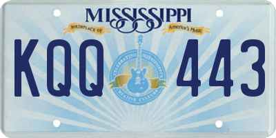 MS license plate KQQ443