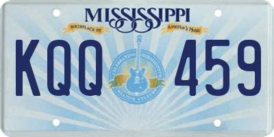 MS license plate KQQ459