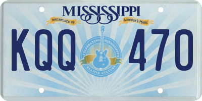 MS license plate KQQ470