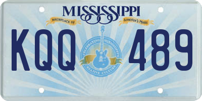 MS license plate KQQ489