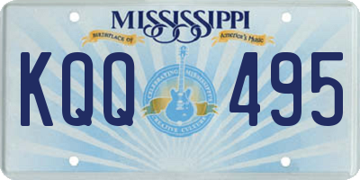 MS license plate KQQ495