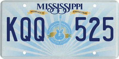 MS license plate KQQ525