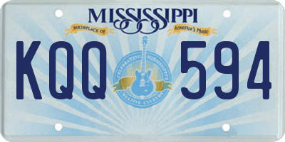 MS license plate KQQ594