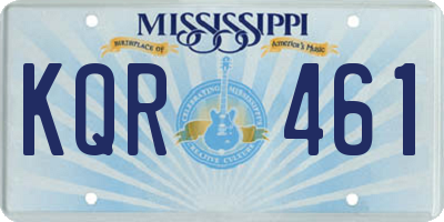 MS license plate KQR461