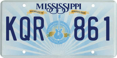 MS license plate KQR861