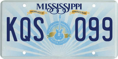 MS license plate KQS099