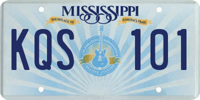 MS license plate KQS101