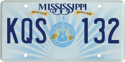 MS license plate KQS132