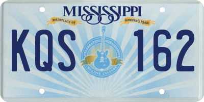 MS license plate KQS162