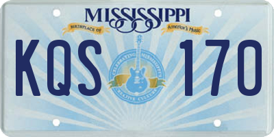MS license plate KQS170