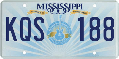 MS license plate KQS188