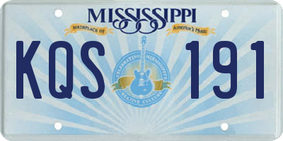 MS license plate KQS191