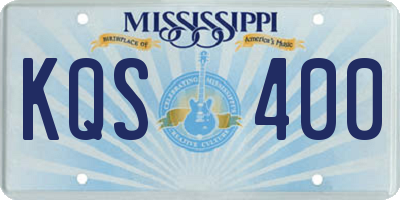 MS license plate KQS400