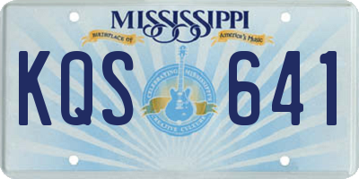 MS license plate KQS641