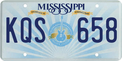 MS license plate KQS658