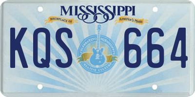 MS license plate KQS664