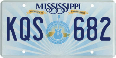 MS license plate KQS682