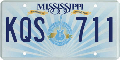 MS license plate KQS711