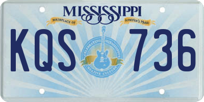 MS license plate KQS736