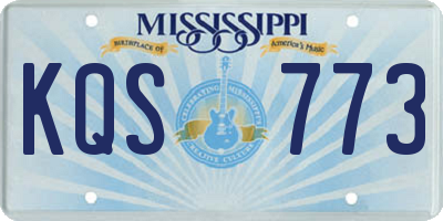 MS license plate KQS773