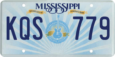 MS license plate KQS779