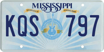MS license plate KQS797