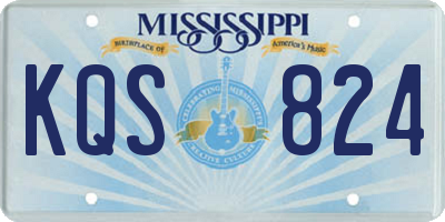 MS license plate KQS824