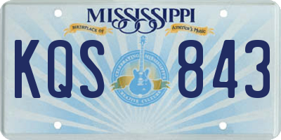 MS license plate KQS843