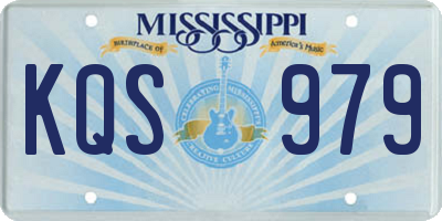 MS license plate KQS979
