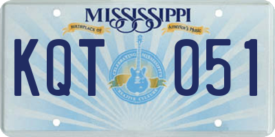 MS license plate KQT051