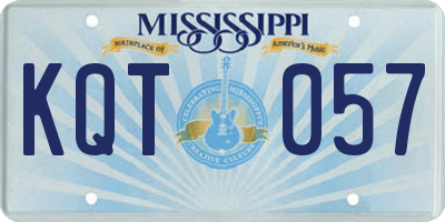 MS license plate KQT057