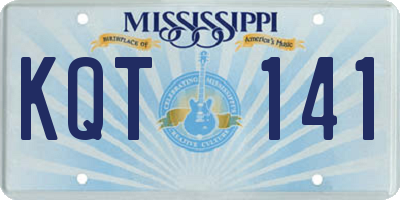 MS license plate KQT141