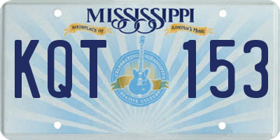 MS license plate KQT153