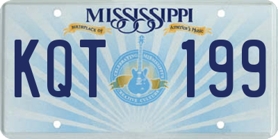 MS license plate KQT199